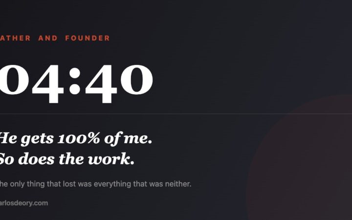 04:40. El tiene el cien por cien de mi y el trabajo tambien.